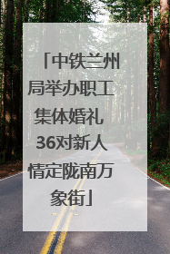 中铁兰州局举办职工集体婚礼 36对新人情定陇南万象街